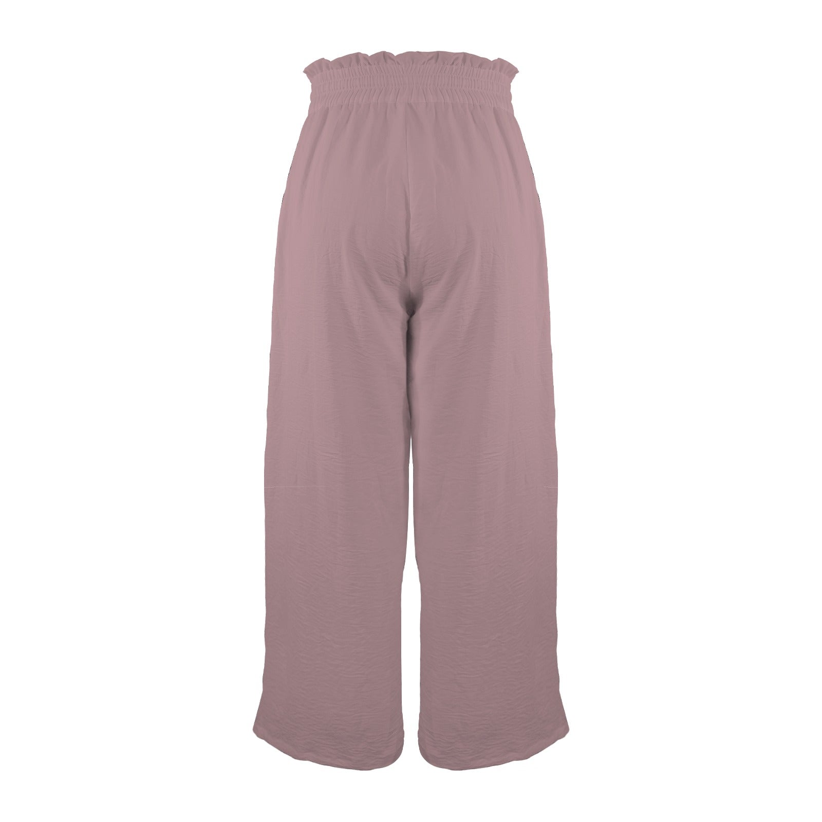 Msrise Msrise by: Msrise Elastic Waist Tether Pockets Wide Leg Pants