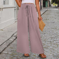 Msrise Msrise by: Msrise Elastic Waist Tether Pockets Wide Leg Pants