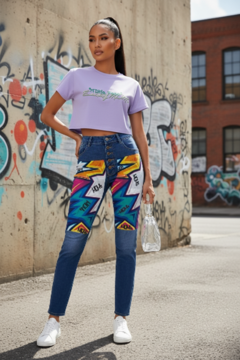 MDM's Eye Candy Drip Women's Jeans